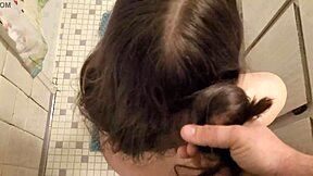 Horny Wife Receives Cumshot In Hair Fetish.