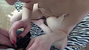 Czech teen tempted in supermarket, rides in POV.