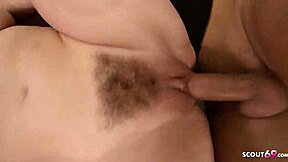 Young guy seduced stepmom with big natural boobs for rough sex