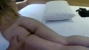 girlfriend provokes cock at shaved pussy entrance