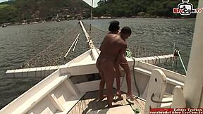 Anal sex on boat with petite latina