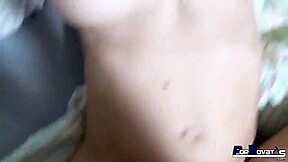 Caught Petite Spanish Babe with Huge Tits Sucking Victor Bloom's Big Cock!