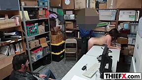 Teen Thief Has Only One Option: Blowjob And Ass In Office