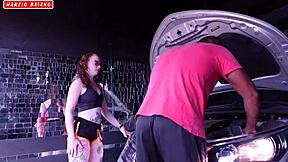 I went to fix my neighbor's car, she flirted, and I ended up drilling her tight ass in this wild interracial romp.