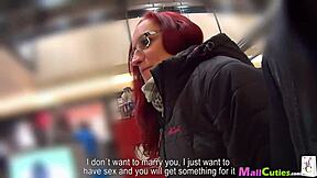 Mallcuties - Amateur Redhead Sucks and Fucks Outdoors.