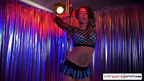 stripper felicity feline bounces ass on fat cock in doggystyle cowgirl