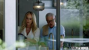 milfy hotwife brandi seduces husband's two young interns with deepthroat and doggystyle