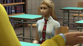 Professor Fucks Teen Student in Classroom Hard!