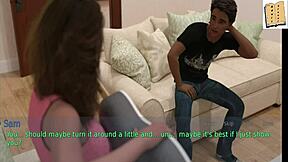 Wife and stepmother play erotic game together