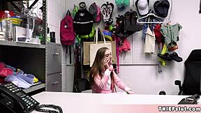 cute breezy bri, game streamer, caught shoplifting, now her tiny pussy pays the price