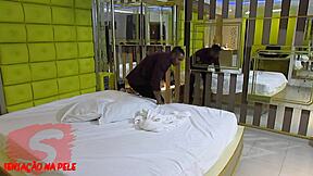 Hot Receptionist Tests Bed With Owner Bruna Lopesxx!