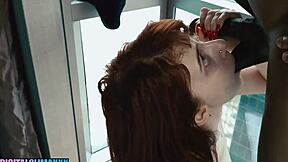 Hungry Hannah Grace devours D Ruff’s massive BBC with deepthroat skills in a quick session.