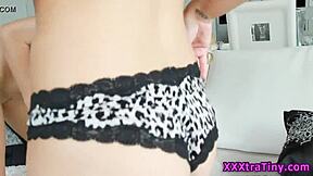 uniformed teen pounded in hardcore threesome