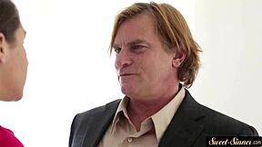 pussyfucked stepteen opens wide for hard cock