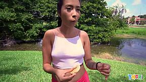 Yngr Petite Latina Paulina Ruiz Takes On Her First Bbc!