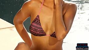 Black Teen Model Noelle Monique Strips Bikini Boldly