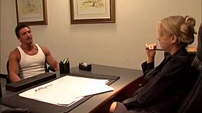 Squirting blonde hottie in backstage bloopers