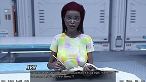 stranded in space, motorboating blonde virgin's huge tits