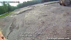 Emma fucked on construction site with blowjob