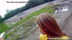 Emma fucked on construction site with blowjob