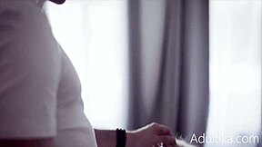 teacher subtly blackmails skinny teen for a fuck