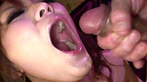 Fresh Japanese teen sucking cocks while masturbating with vibrator in group scene