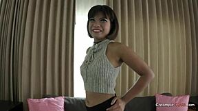 Thai spinner lets me fill her tight shaved pussy! 🔥