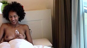 Hairy pussy ebony teen auditions with big dildo