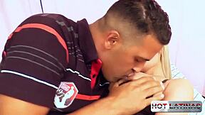 Carol Castro, the horny Latin blonde teen, gets wild with Tony Tigrao in interracial encounter