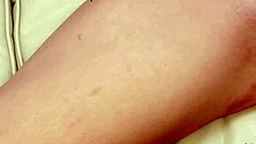 I saw the cute brunette naked close-up in lesbain massage