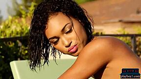 Black Teen Model Noelle Monique Strips Bikini Boldly