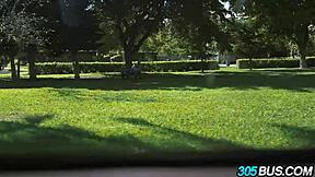 Tiny Latina Veronica Rodriguez takes cocks on bus for cash