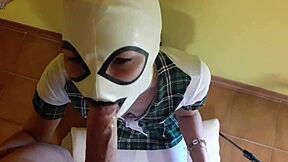 Laura in heels gets rough deepthroat and facial pov from amateur model