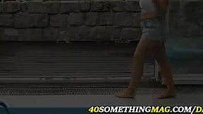 Blonde Mom With Big Natural Tits Fucks The Pool Guy Hard!