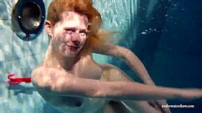 Lucie, why are you swimming naked underwater in the pool?