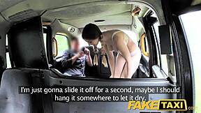 Petite Teen with Big Tits in Taxi