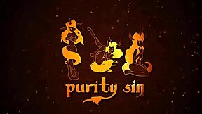 Redhead teen with big ass dancing in anime hentai game