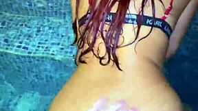 quick romp with my colombian hermanastra in family pool