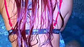 quick romp with my colombian hermanastra in family pool