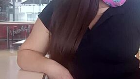 Wrong hole in ass for mall milf, homemade anal ends with semen-filled butt.