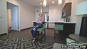 big ass blonde teen 18+ stepsister helps stepbrother out with his cheating girlfriend pov