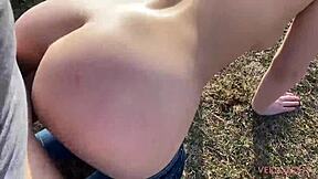 Hardcore pussy licking by young amateur teen couple in bdsm bondage.