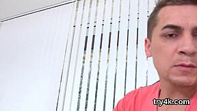 erotic teen gives blowjob in pov and gets slit poked 😊