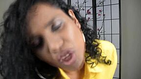 horny lily's wet indian pussy gets cum fucked with fingering and creampie