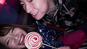 Japanese babe with sexy ass and tits cums from fingers, vibrator, and cock.