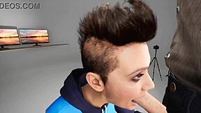 hey, check out this 3d anime hentai where the teen gets deepthroated and gagged on big tits