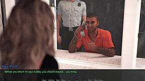 Wife and stepmother visit prisoner in 3D game porn