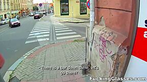 Fucking glasses on, bored cutie Amala gets nailed for cash in teen action.