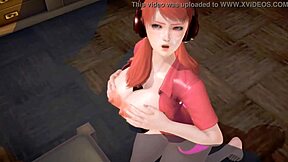 the girl next door tempts with 3d hentai relaxation.