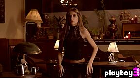 brunette babe in hot lingerie, about to strip 😍